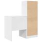 Preview: Schreibtisch mit Schubladen mit Regal mit Speicher 2 pcs Weiß