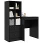 Preview: Schreibtisch Schwarz Eichen-Optik 105,5 x 50 x 127 cm 2 stk.