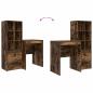 Preview: Schreibtisch mit Schubladen mit Regal 2 pcs Geräucherte Eiche