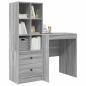 Preview: Schreibtisch Graues Sonoma 105,5 x 50 x 127 cm 2 stk.