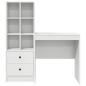 Preview: Schreibtisch mit Schubladen mit Regal mit Speicher 2 pcs Weiß