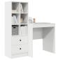 Preview: Schreibtisch mit Schubladen mit Regal mit Speicher 2 pcs Weiß