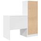 Preview: Schreibtisch mit Schubladen mit Regal mit Speicher 2 pcs Weiß