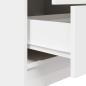 Preview: Schreibtisch mit Schubladen mit Regal mit Speicher 2 pcs Weiß