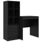 Preview: Schreibtisch Schwarz Eichen-Optik 115,5 x 50 x 127 cm 2 stk.