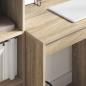 Preview: Schreibtisch mit Schubladen mit Regal 2 pcs Sonoma-Eiche