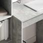 Preview: Schreibtisch mit Schubladen mit Regal 2 pcs Beton Grau