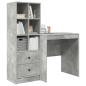Preview: Schreibtisch mit Schubladen mit Regal 2 pcs Beton Grau