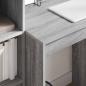 Preview: Schreibtisch mit Schubladen mit Regal 2 pcs Graues Sonoma