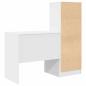 Preview: Schreibtisch mit Schubladen mit Regal mit Speicher 2 pcs Weiß