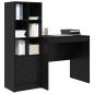 Preview: Schreibtisch Schwarz Eichen-Optik 125,5 x 50 x 127 cm 2 stk.