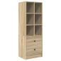 Preview: Schreibtisch mit Schubladen mit Regal 2 pcs Sonoma-Eiche