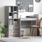 Preview: ARDEBO.de - Schreibtisch Graues Sonoma 125,5 x 50 x 127 cm 2 stk.