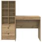 Preview: Schreibtisch Artisan-Eiche 125,5 x 50 x 127 cm 2 Stk.