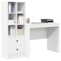 Preview: Schreibtisch mit Schubladen mit Regal mit Speicher 2 pcs Weiß