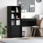 Preview: ARDEBO.de - Schreibtisch Schwarz Eichen-Optik 135,5 x 50 x 127 cm 2 stk.
