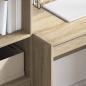 Preview: Schreibtisch mit Schubladen mit Regal 2 pcs Sonoma-Eiche