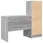 Preview: Schreibtisch mit Schubladen mit Regal 2 pcs Graues Sonoma