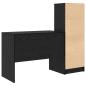 Preview: Schreibtisch mit Schubladen 2 pcs Schwarz Eichen-Optik