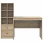 Preview: Schreibtisch mit Schubladen 2 pcs Sonoma-Eiche