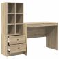 Preview: Schreibtisch mit Schubladen 2 pcs Sonoma-Eiche