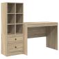 Preview: Schreibtisch mit Schubladen 2 pcs Sonoma-Eiche