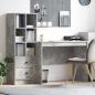 Preview: ARDEBO.de - Schreibtisch mit Schubladen 2 pcs Beton Grau