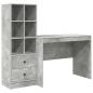 Preview: Schreibtisch mit Schubladen 2 pcs Beton Grau
