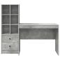 Preview: Schreibtisch mit Schubladen 2 pcs Beton Grau