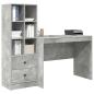 Preview: Schreibtisch mit Schubladen 2 pcs Beton Grau