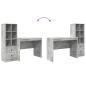 Preview: Schreibtisch mit Schubladen 2 pcs Beton Grau