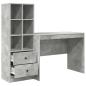 Preview: Schreibtisch mit Schubladen 2 pcs Beton Grau