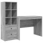 Preview: Schreibtisch Graues Sonoma 145.5 x 50 x 127 cm 2 stk.