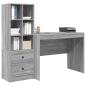 Preview: Schreibtisch Graues Sonoma 145.5 x 50 x 127 cm 2 stk.
