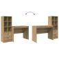 Preview: Schreibtisch Artisan-Eiche 145.5 x 50 x 127 cm 2 Stk.