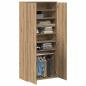 Preview: Hochschrank 80 x 39 x 178 cm Holzwerkstoff Artisan-Eiche