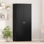 Preview: ARDEBO.de - Hochschrank 80 x 39 x 178 cm Holzwerkstoff Schwarz Eichen-Optik