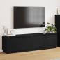 Preview: ARDEBO.de - TV-Schränk 180 x 38 x 49 cm Schwarz Eichen-Optik Holzwerkstoff