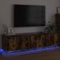 Preview: TV-Schränk 180 x 38 x 49 cm Geräucherte Eiche Holzwerkstoff