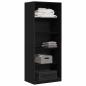 Preview: Kleiderschrank Schwarz Eichen-Optik 80 x 50 x 200 cm