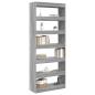 Preview: Bücherregal 6 Ebenen 80 x 30 x 198 cm Holzwerkstoff