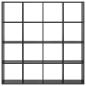 Preview: Bücherregal 16 Ebenen 137,5 x 29 x 137,5 cm Holzwerkstoff