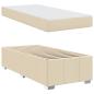 Preview: Bettrahmen mit Matratze Creme 120 x 190 cm Stoff