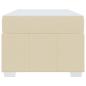 Preview: Bettrahmen mit Matratze Creme 120 x 190 cm Stoff