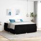 Preview: ARDEBO.de - Bettrahmen mit Matratze Schwarz 180 x 200 cm Stoff