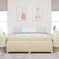 Preview: Bettrahmen mit Matratze Creme 180 x 200 cm Stoff