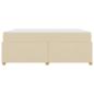 Preview: Bettrahmen mit Matratze Creme 180 x 200 cm Stoff