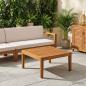 Preview: ARDEBO.de - Gartentisch Massivholz Akazie Natur 60 x 60 x 30 cm