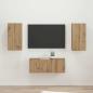 Preview: ARDEBO.de - TV-Schrankset 2 Stk. Artisan-Eiche Holzwerkstoff