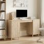 Preview: ARDEBO.de - Schreibtisch Sonoma-Eiche 142,5 x 50 x 75 cm Holzwerkstoff